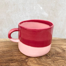 Load image into Gallery viewer, Like Ice Cream - Strawberry and dark raspberry, cup with handle, medium size