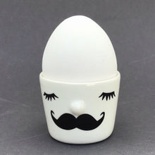 Load image into Gallery viewer, Nosy egg cup, closed eyes, mustache