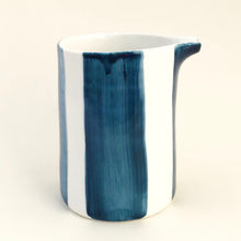 Load image into Gallery viewer, Alberta pitcher, teal blue stripes
