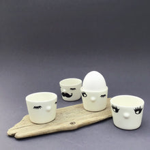 Load image into Gallery viewer, Nosy egg cup, one open eye.