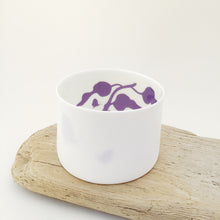 Load image into Gallery viewer, Little Tilley tealight, butterflies and leaves, purple