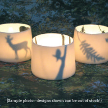 Load image into Gallery viewer, Little Tilley tealight, butterflies and leaves