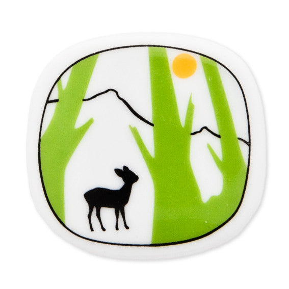 Brooch Deer And Green Trees