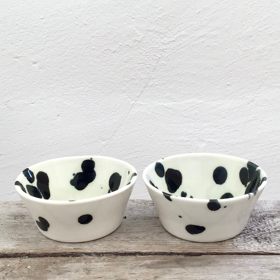 2 Dalmatian bowls