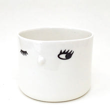 Load image into Gallery viewer, Nosy flower pot, medium size, one open eye
