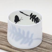 Load image into Gallery viewer, Little Tilley tealight, ferns and butterflies
