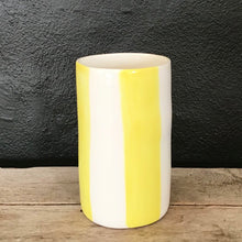 Load image into Gallery viewer, Big stripes vase, yellow
