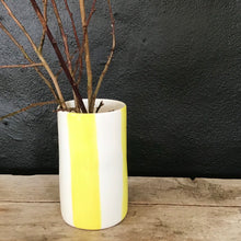 Load image into Gallery viewer, Big stripes vase, yellow
