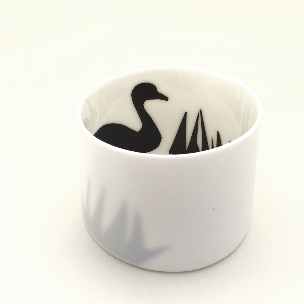 Little Tilley tealight, swan and grass