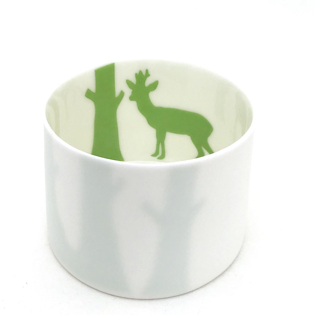 Little Tilley tealight, green deer