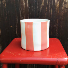 Load image into Gallery viewer, Striped flower pot, large size, salmon
