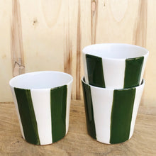 Load image into Gallery viewer, Alberta, dark green striped cup
