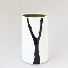 Load image into Gallery viewer, Treena vase, owl, moss green inside

