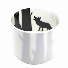 Load image into Gallery viewer, Little Tilley tealight, wolf and trees
