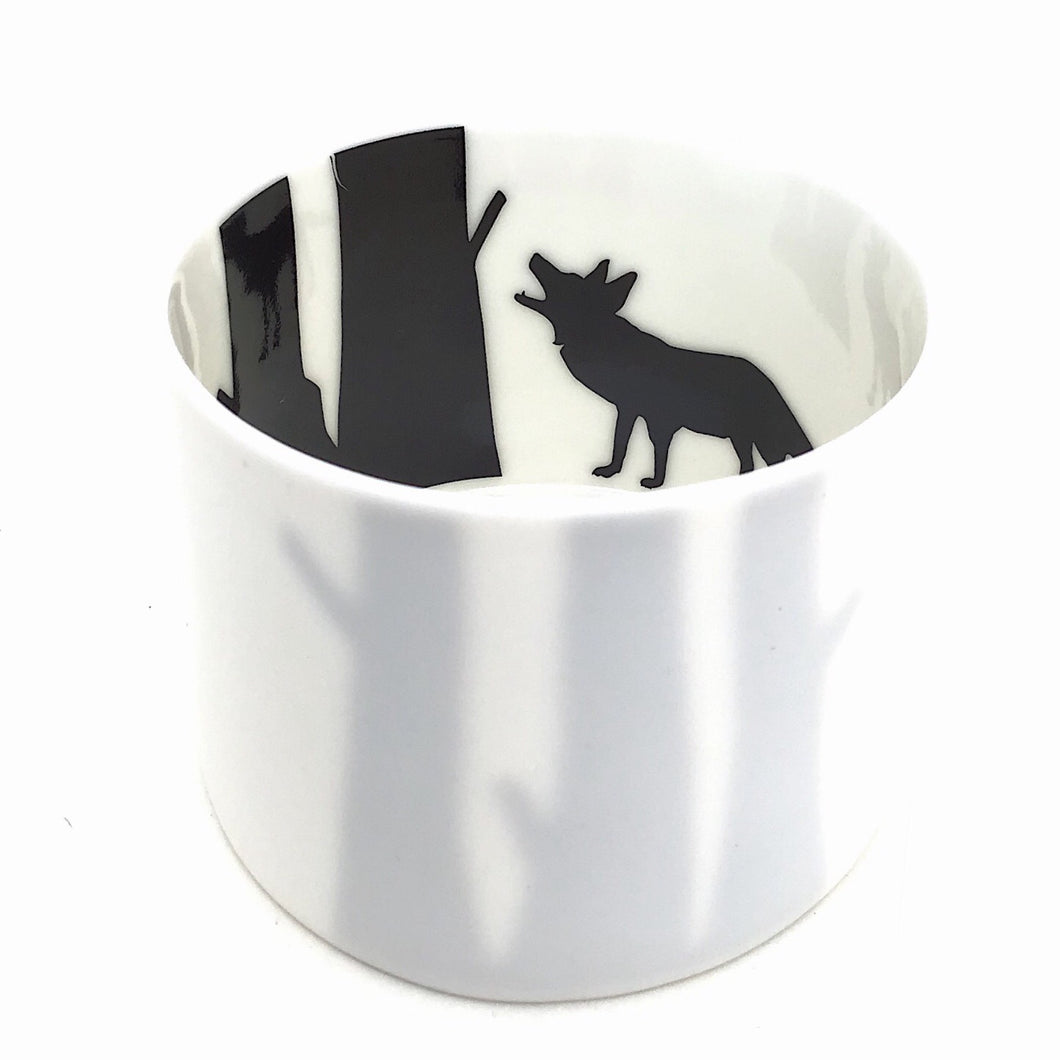 Little Tilley tealight, wolf and trees